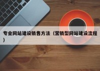 专业网站建设销售方法（营销型网站建设流程）