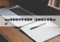 app定制软件开发湖州（定制设计开发app）