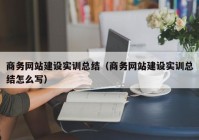 商务网站建设实训总结（商务网站建设实训总结怎么写）