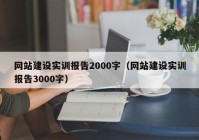 网站建设实训报告2000字（网站建设实训报告3000字）